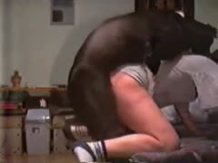 Proud boyfriend records the enjoyment as his partner receives gangbanged by endowed K9 for the 1st time 